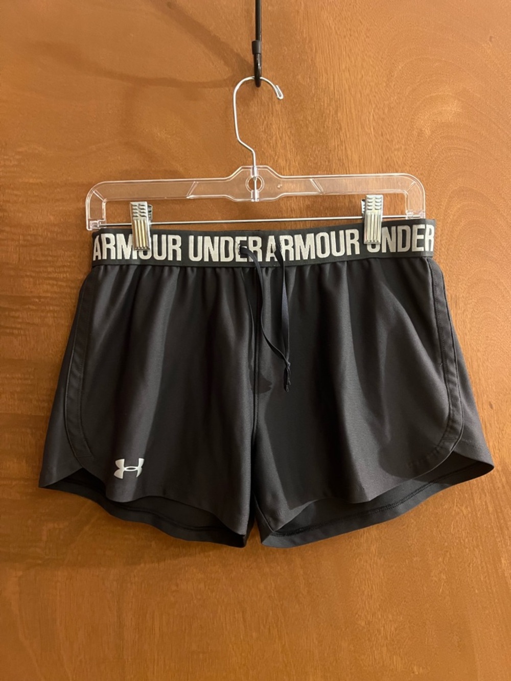 Under Armour Gray Women's Athletic Shorts with Branded Waistband